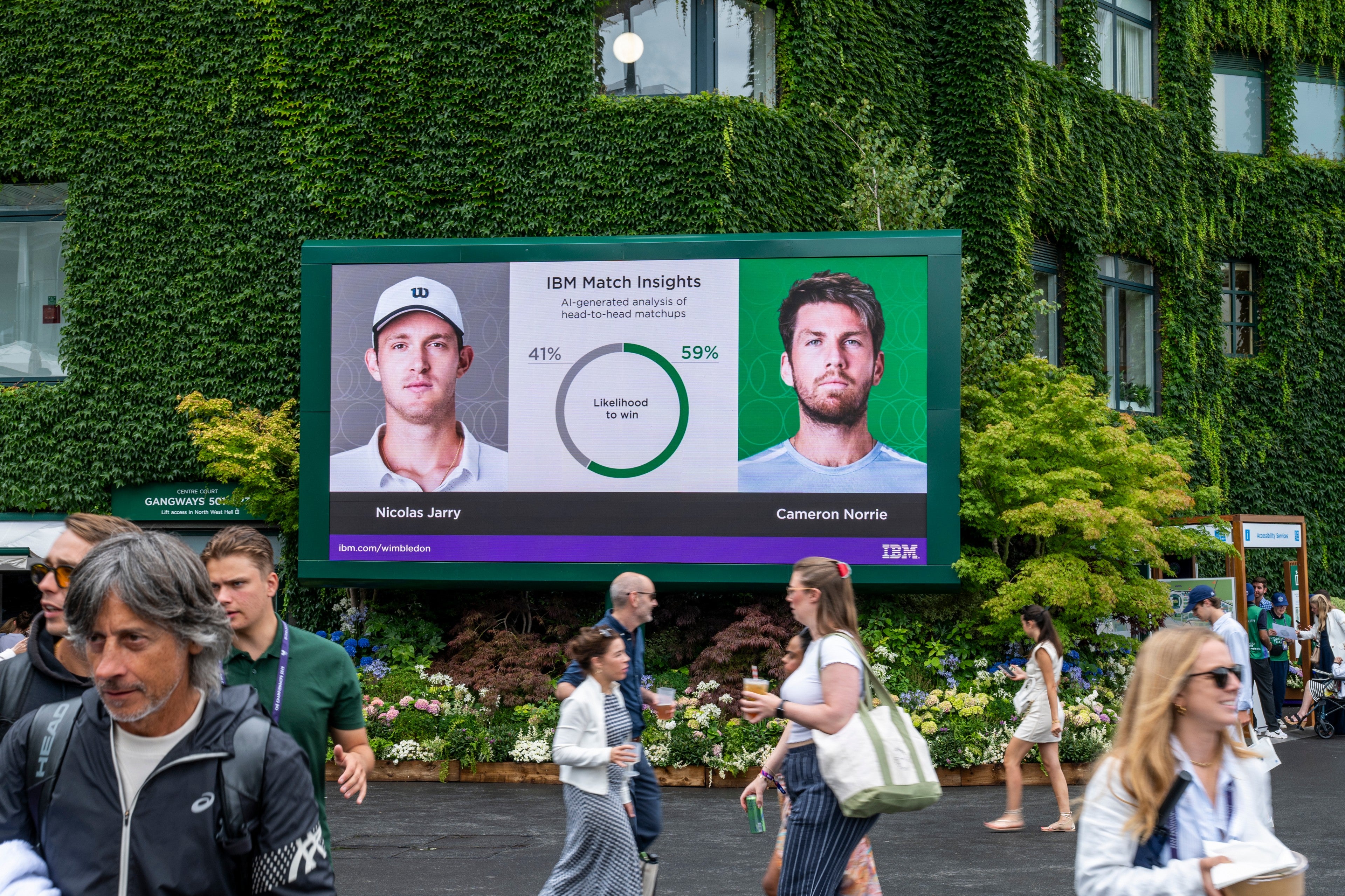 Schild mit der Aufschrift „IBM Match Insights“
