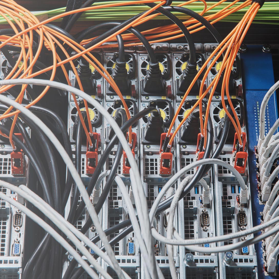 A complex array of wires